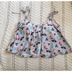 Kortni Jeane Swing Top Swimsuit Top Bugged Bug Print Size Large